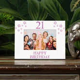 21st Birthday Photo Frame Gift For Her With Star Design